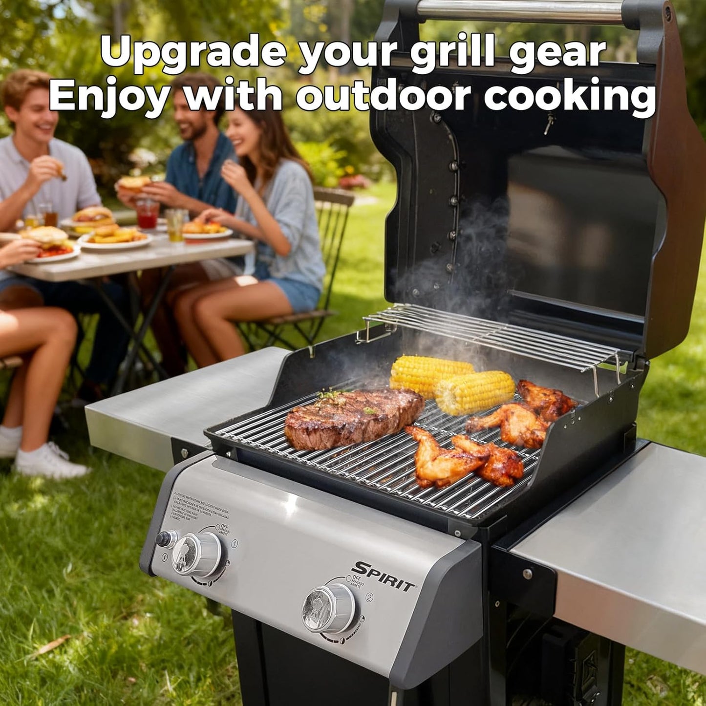 QuliMetal Stainless Steel Warming Rack - Compatible with Weber Spirit 200 & II Series | Replaces Weber 67026