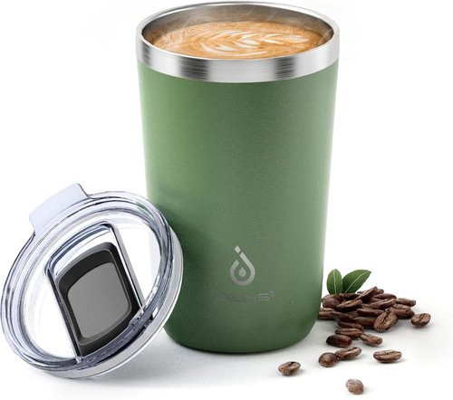 Ideus 20 oz Tumbler - Travel Coffee Mug with Splash-Proof Lid | Double Wall Insulated, Avocado Green