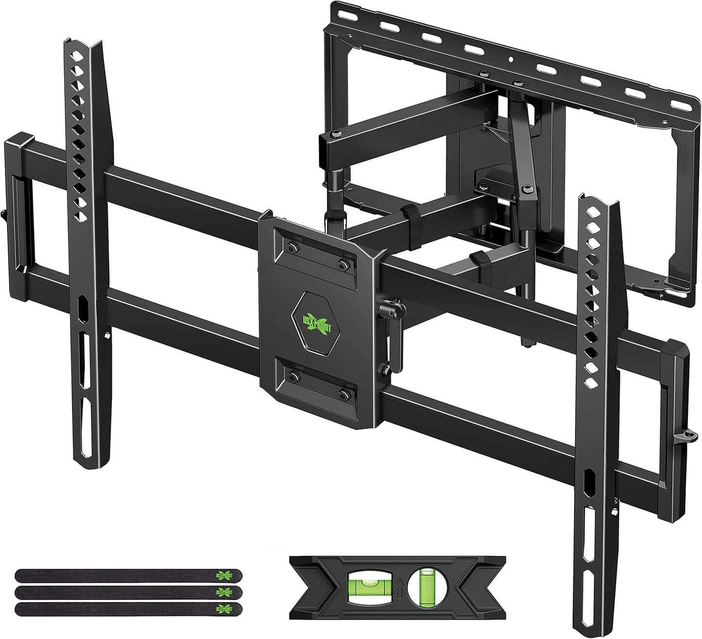 USX Mount Full Motion TV Wall Mount - Dual Swivel Articulating Tilt for 42-90 Inch TVs | VESA 600x400mm, 132lbs Capacity