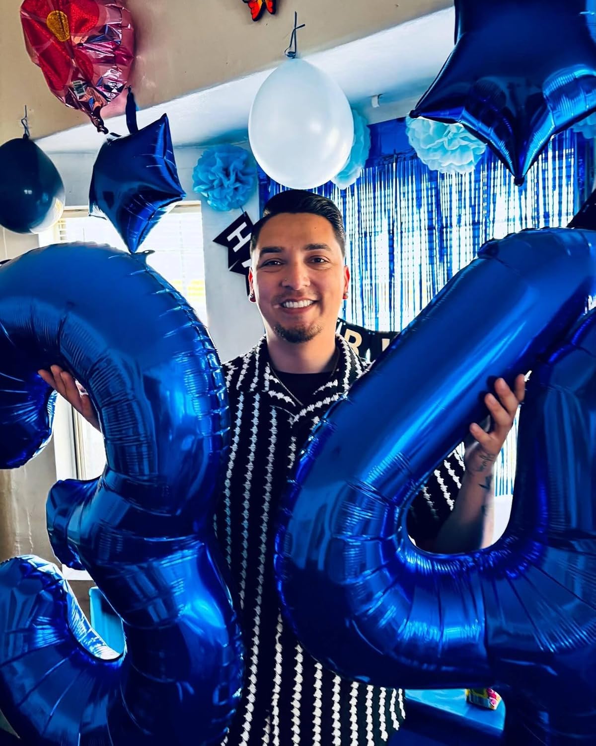 Number 3 Balloon by Night Blue - 40 Inch for 3rd Birthday Celebration | Perfect for Kids & Adults