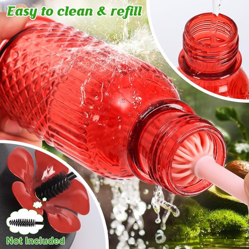 FEED GARDEN Glass Hummingbird Feeder - 16oz Outdoor Bird Feeder with Ant Moat & 4 Bee-Proof Ports