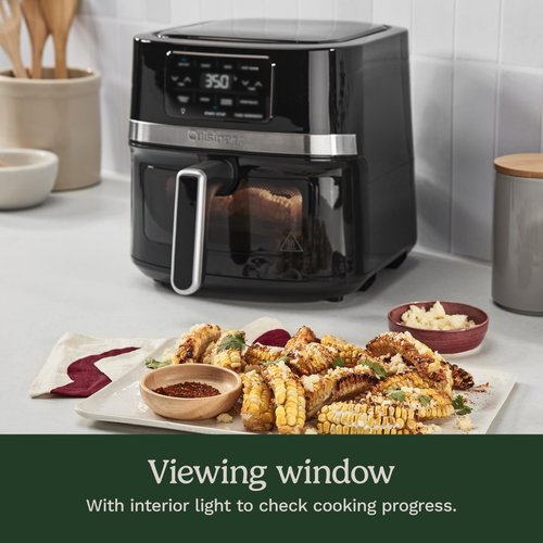 Cuisinart Air Fryer, 4.5-Quart Basket Fryer with 4 Cooking Functions to Air Fry, Roast, Bake, and Keep Warm, 4 Airfryer Presets, Dishwasher-Safe Parts, AIR-160NAS, Stainless Steel & Black