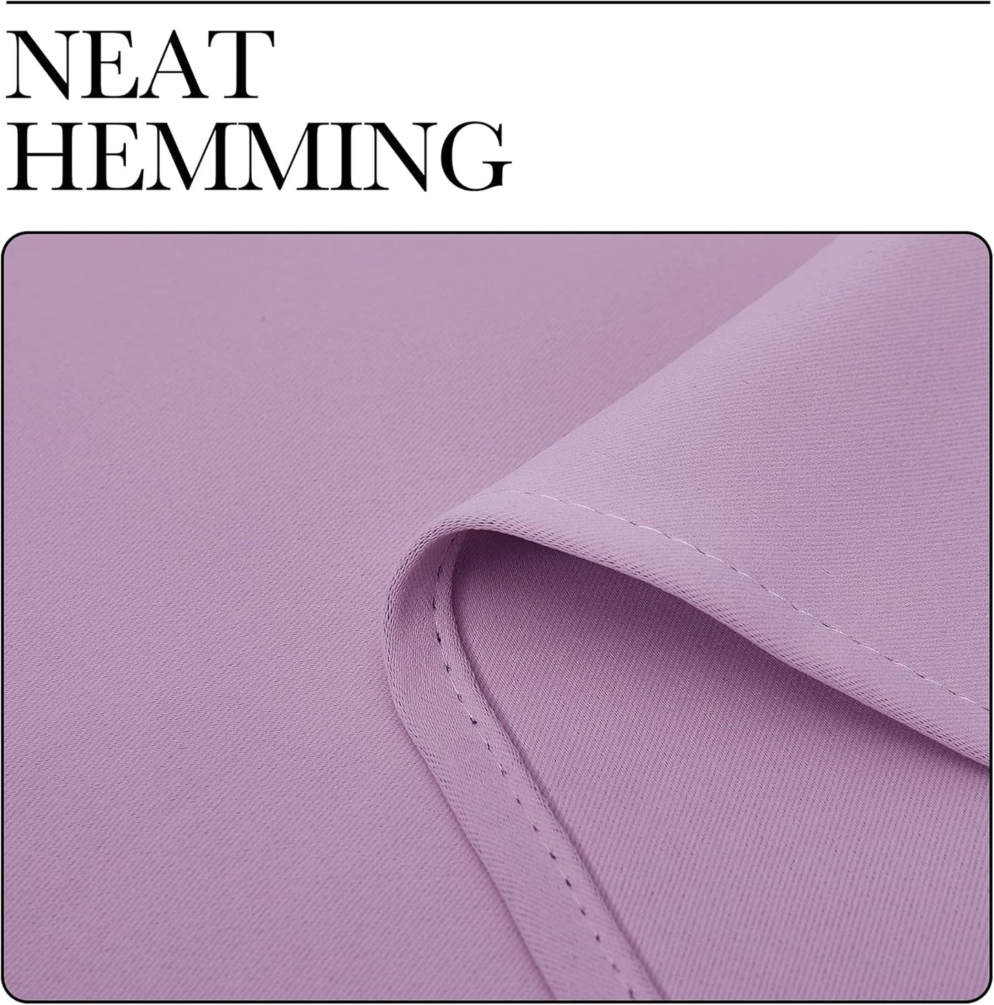 NICETOWN Room Darkening Drapes - Light Blocking Curtain Panels for Nursery & Bedroom | Soft Lilac Fabric, 42" x 95" (1 Pair)