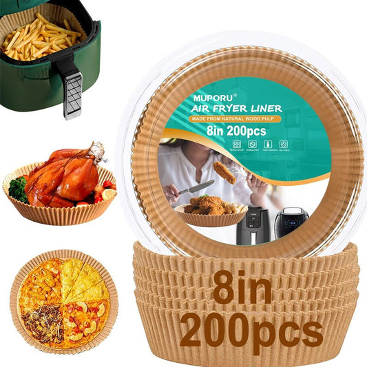 4 qt Air Fryer Liners, Ninja Foodi Liners, 200Pcs Air Fryer Liners Disposable 5qt 8 Inch Round, Circle Liners for Ninja AF101 AF150 XL AF161