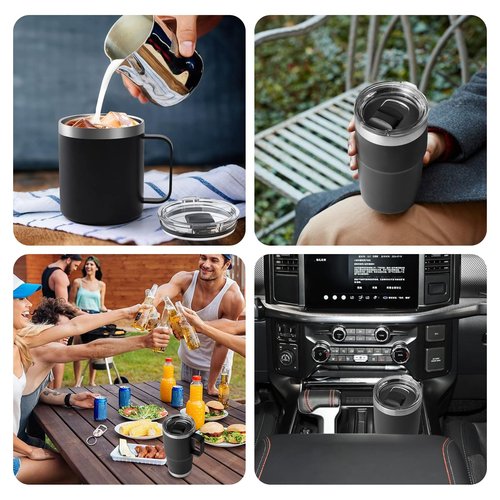 20 oz Tumbler Lid, 2 Pack Magnetic Slider Replacement Lids for YETI 20 oz Tumbler, 10oz Lowball, 10/24oz Mug, Travel Spill Proof Coffee Cup Cover, BPA Free