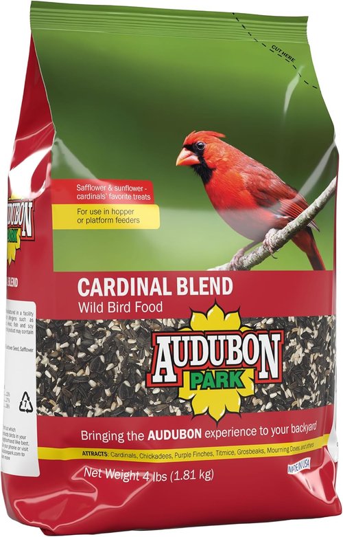 Audubon Park Cardinal Blend Wild Bird Food - Premium Cardinal Bird Seed for Feeders | 4-Pound Bag