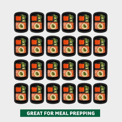 Freshware Meal Prep Containers - 50 Pack, 1 Compartment, BPA Free, Stackable, Microwave & Freezer Safe | 32 oz