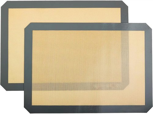 Inmorven Non-Stick Silicone Baking Mats - Food Safe & Reusable Heat Resistant | 2-Pack Set