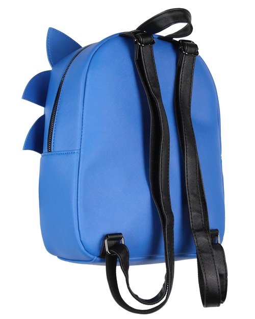 Bioworld Sonic The Hedgehog Character with 3-D Ears and Quills Mini Faux Leather Backpack For Men and Women 13"