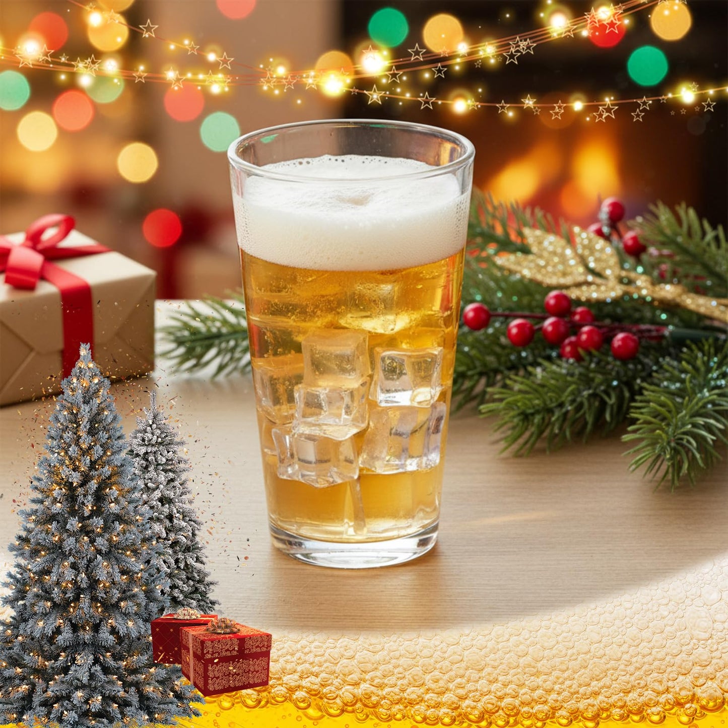 Patelai 24 Set Pint Beer Glasses Set 16 oz Pint Glasses Drinking Made for Beverages, Juice, Cocktail, Highball Drinking Tumbler Glass Design for Home Dining, Bars, Pubs and Parties & Dishwasher Safe