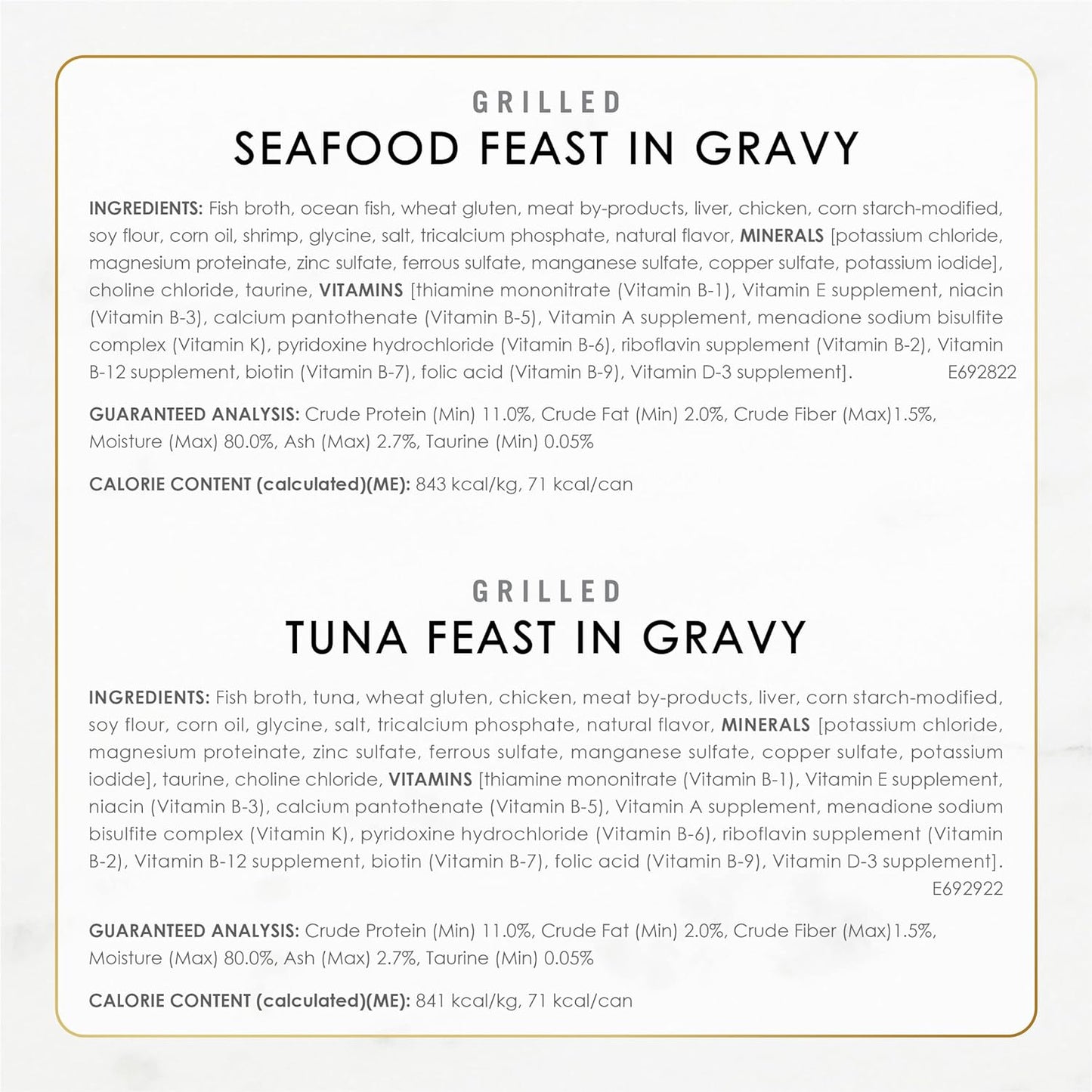 Purina Fancy Feast Grilled Wet Cat Food - Seafood Variety Pack | 24 Cans (3 oz Each)