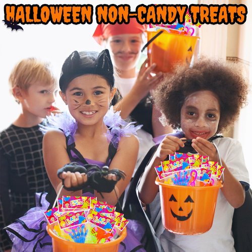 Bulk Halloween Sticky Hands Party Favors for Kids 100-300 Pcs, Boo Basket Goodie Bag Stuffers for Toddlers, Halloween Treats Non Candy Pinata Fillers Toy Gifts Prize Handout Giveaways for Boy Girls
