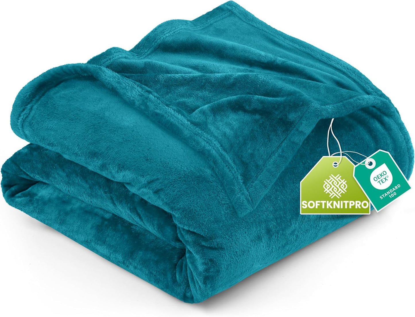 Utopia Bedding Fleece Blanket - Luxury Soft Microfiber | Queen Size Turquoise 300GSM (90x90 Inch)