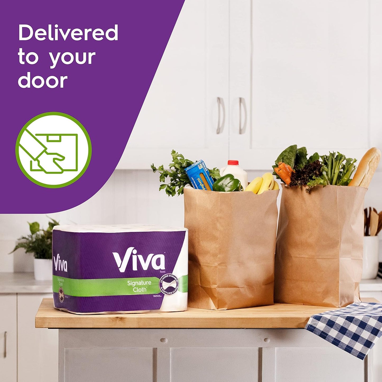 Viva Signature Cloth Paper Towels - Choose-A-Sheet, 8 Double Rolls (94 Sheets Each)