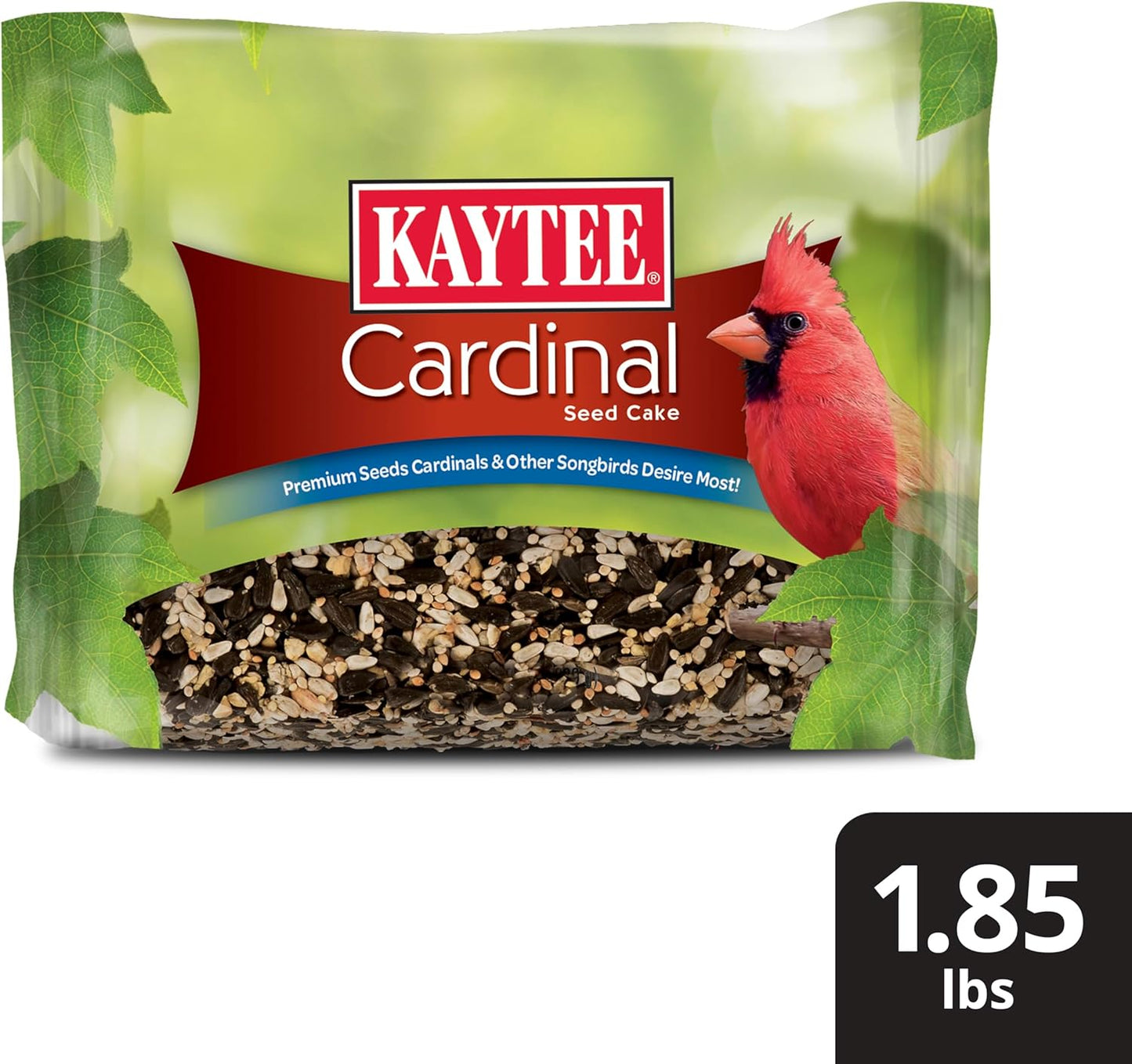 Kaytee Cardinal Seed Cake - Premium Wild Bird Food for Attracting Cardinals - 1.85 Pounds