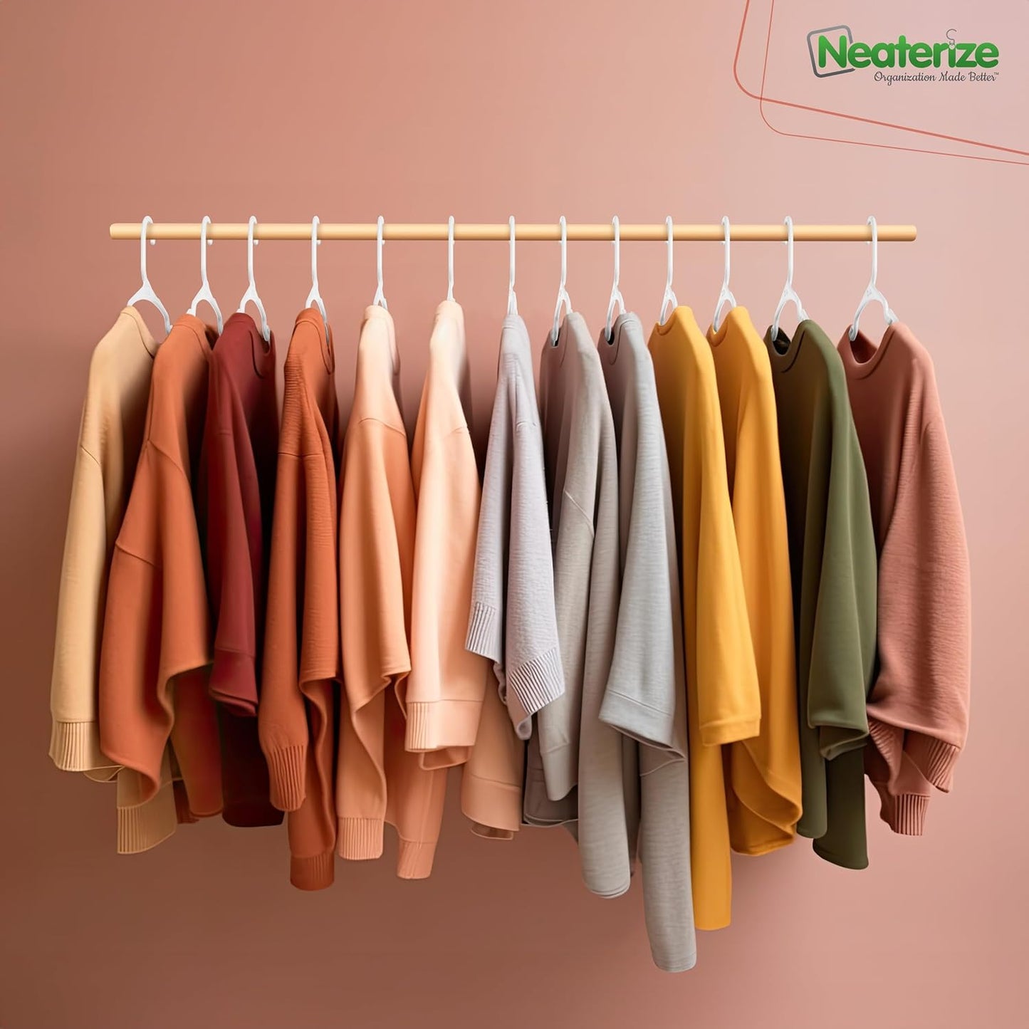 Neaterize Clothes Hangers - Space-Saving Plastic Hangers for Adults | 20-Pack in Purple