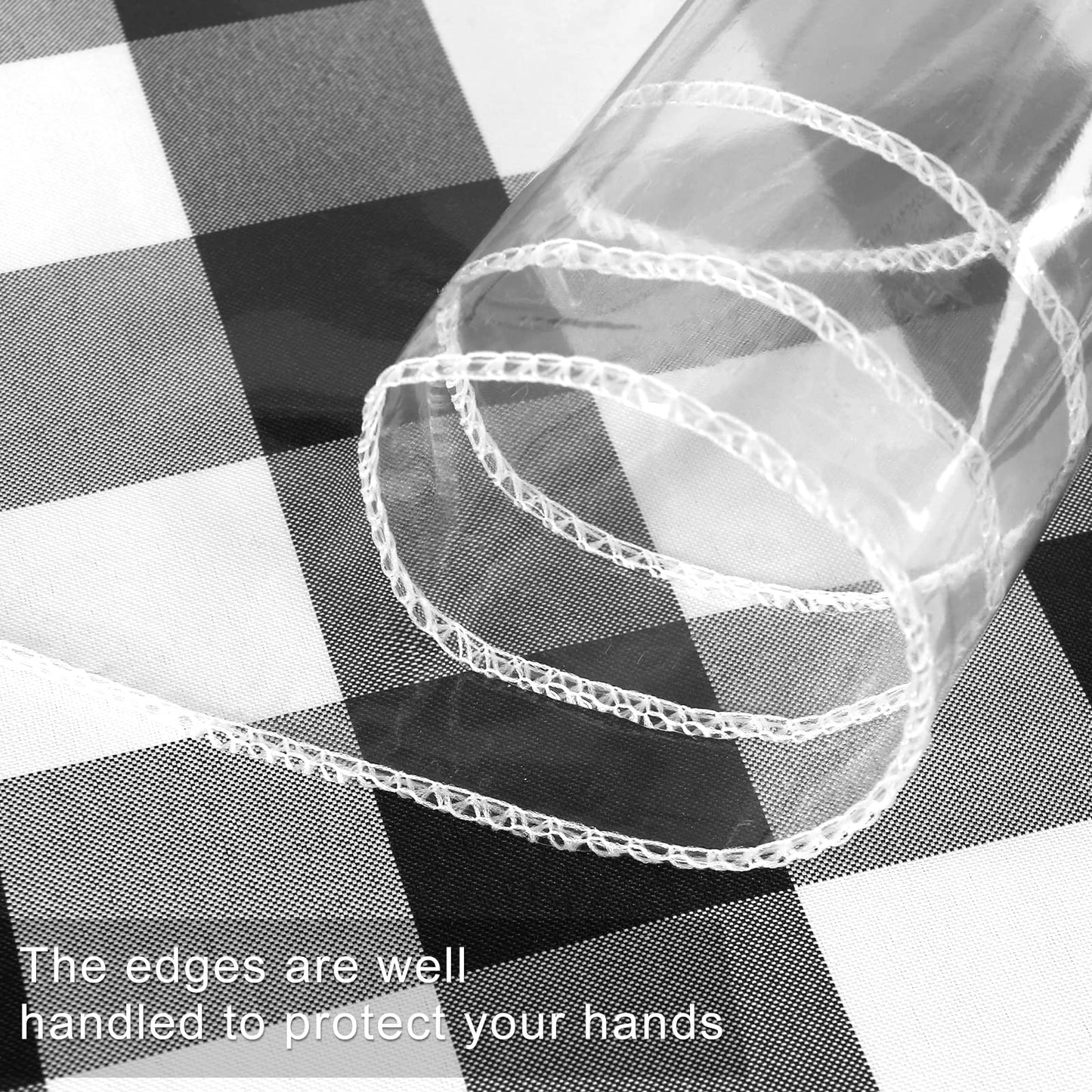 XWZO Clear Plastic Tablecloth Rectangle - 100% Waterproof Oilproof Stain Resistant Wipeable Vinyl Table Cloth, Transparent Cover Protector for Dining, Parties, 60 x 84 Inch