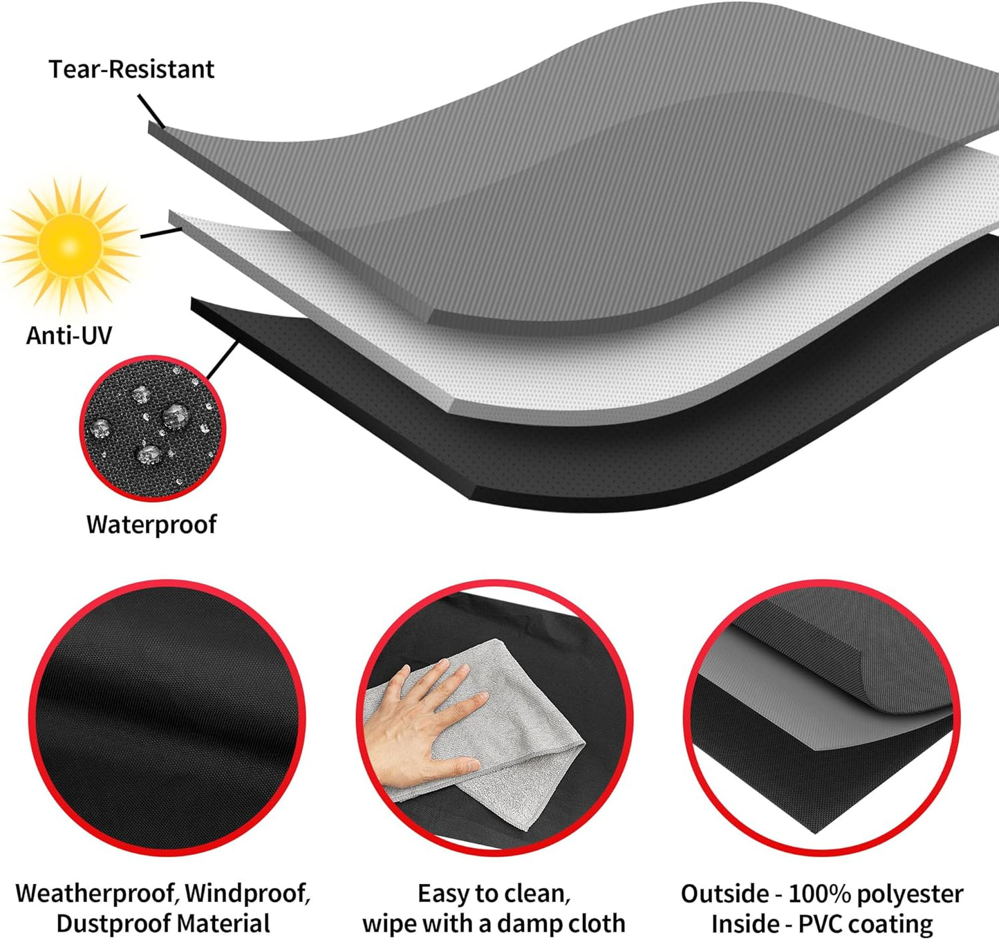 NEXCOVER 30" Waterproof BBQ Grill Cover - UV Resistant & Dustproof Outdoor Barbecue Protection
