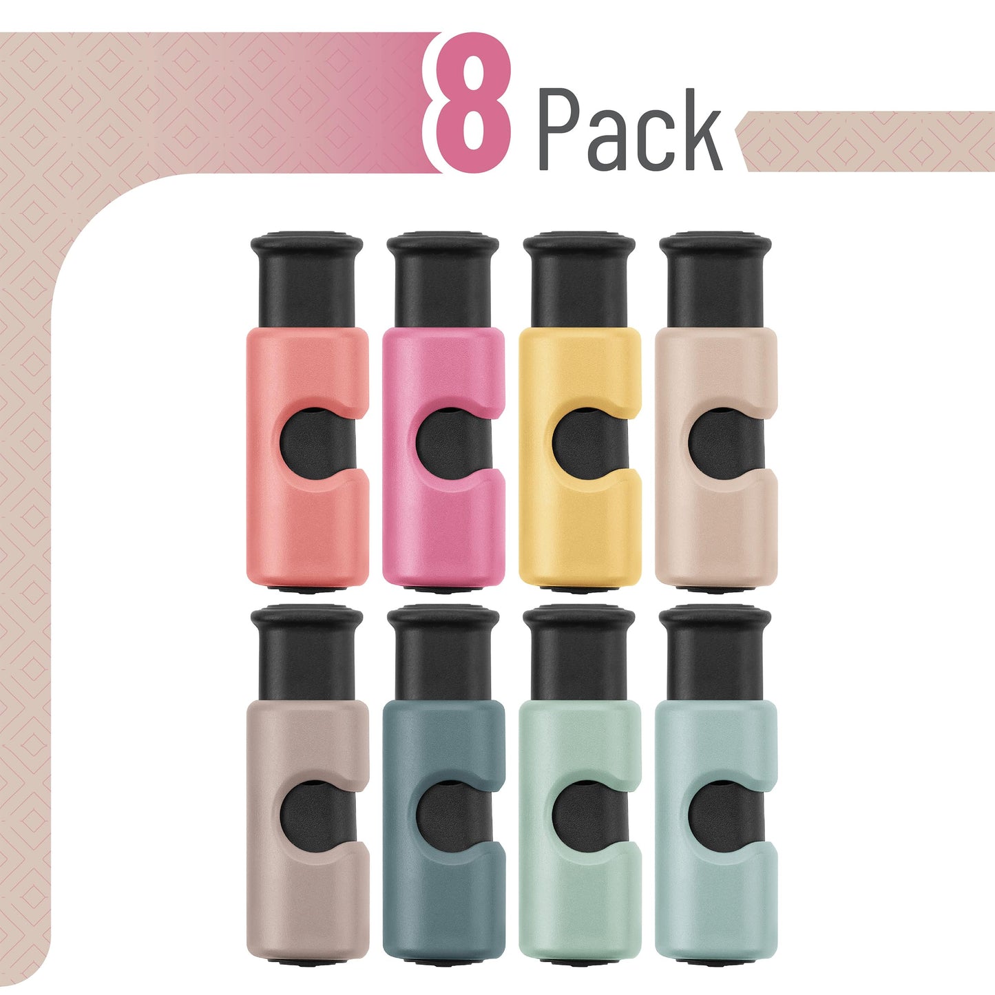 Mr. Pen- Squeeze and Lock Bread Bag Clips, 2.4 Inch, 8 Pack, Multicolor Squeeze Lock Clips, Reusable Bag Closures for Bread, Snacks, Coffee, Food Storage, Fits Thick and Thin Bags