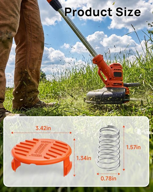 Black and Decker Weed Eater Cap - 4 Pack RC-100-P Replacement Spool Covers for String Trimmers