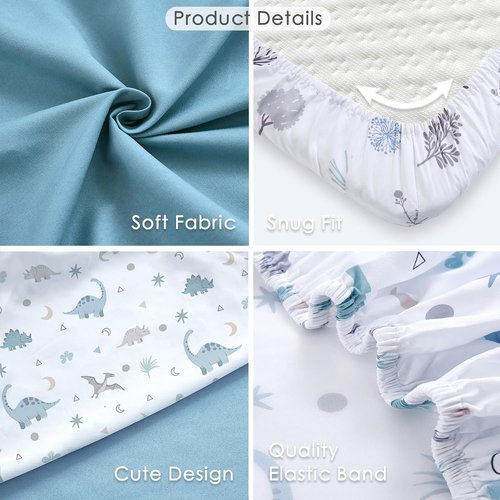 Angelbliss Bassinet Sheets - Ultra Soft & Skin-Friendly Fitted Sheets | 33"x20" for Baby Delight & Jimglo