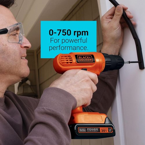 BLACK+DECKER 20V MAX POWERCONNECT Cordless Power Drill & Electric Screwdriver - 30 Piece Bit Set Included