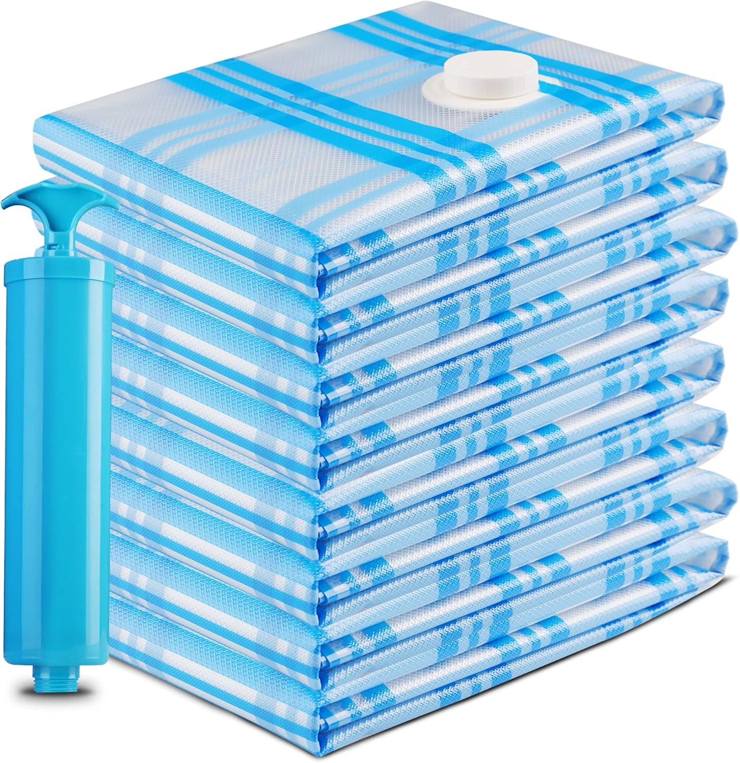 Skiennix Vacuum Storage Bags - 8 Jumbo Space Saver Seal Bags for Clothes, Comforters & Blankets