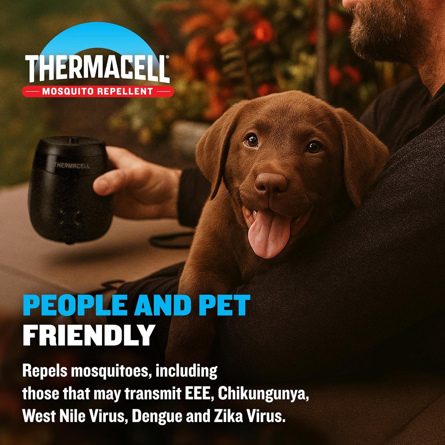 Thermacell E-Series Mosquito Repeller - Rechargeable with 20’ Protection Zone | Scent-Free Bug Spray Alternative