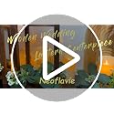 Dark Brown 18-Piece Wooden Wedding Lantern Centerpiece Set with Flameless LED Candles & Eucalyptus Wreaths - Rustic Farmhouse Decor