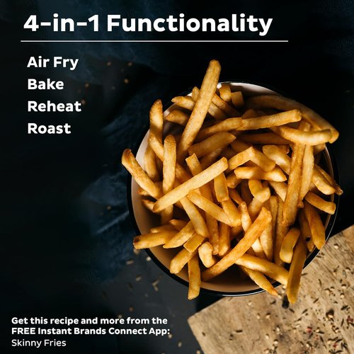 Instant Pot Vortex 2QT Mini Air Fryer - Versatile Cooking, Crisps & Bakes, Aqua, Dishwasher-Safe, 100+ Recipes
