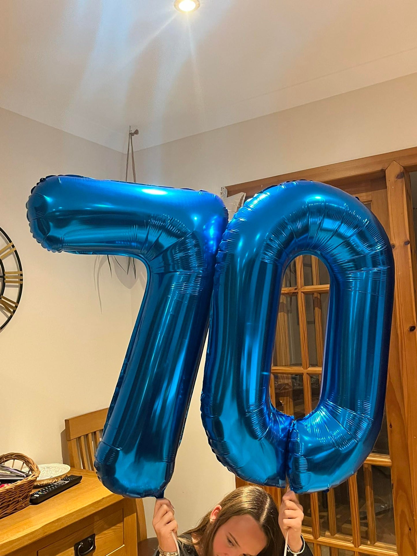 Navy Blue Number 70 Balloon 40 inch, 70 Number Balloons, 70th Navy Blue Birthday Decorations, 70 Year Old Women Men Blue Party Supplies