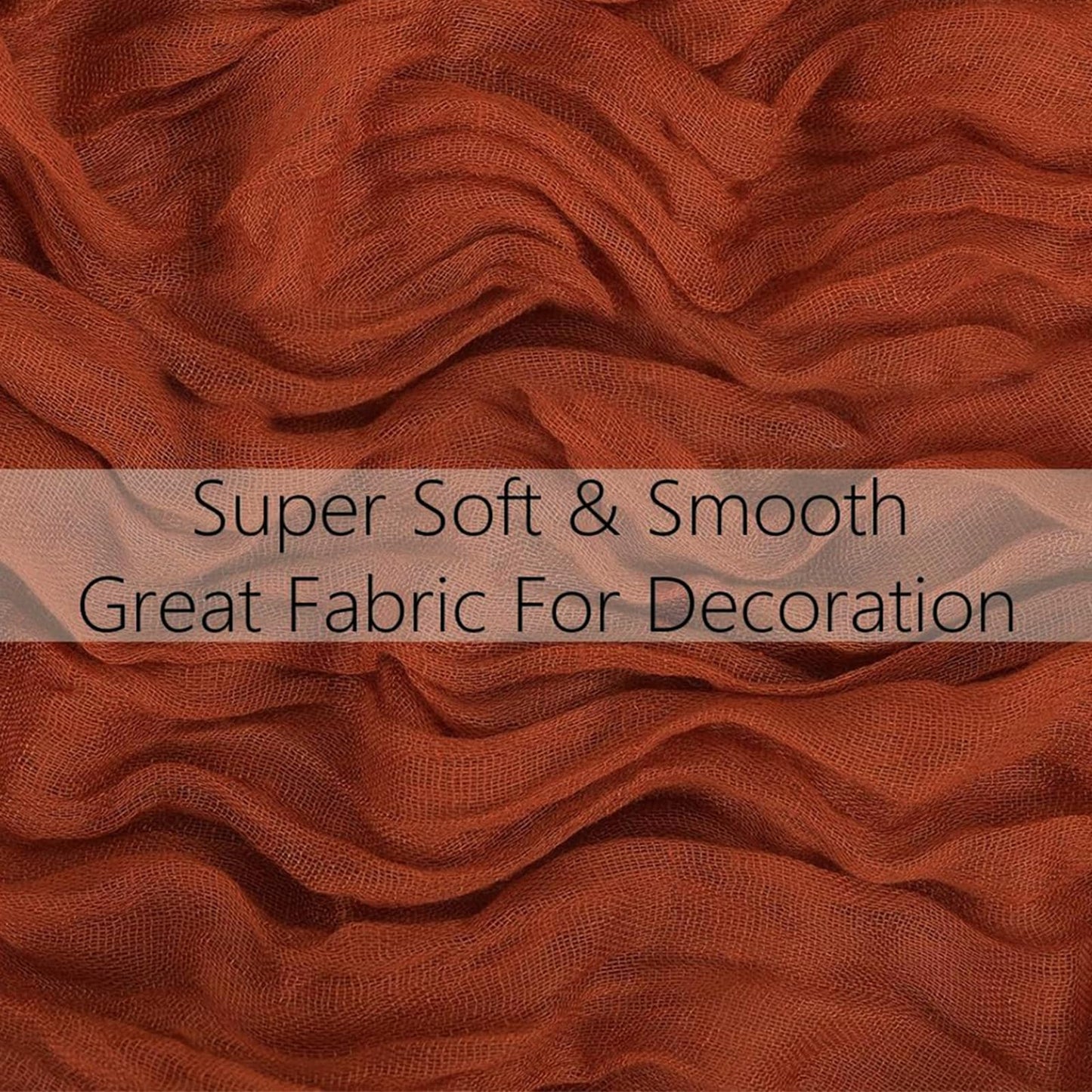 DREAMBOAT 8 Pack Terracotta Cheesecloth Table Runner 10Ft 35x120 Inch Boho Gauze Table Runner Rustic Cheese Cloth Long Table Runner for Wedding Baby Bridal Shower Birthday Party Decorations