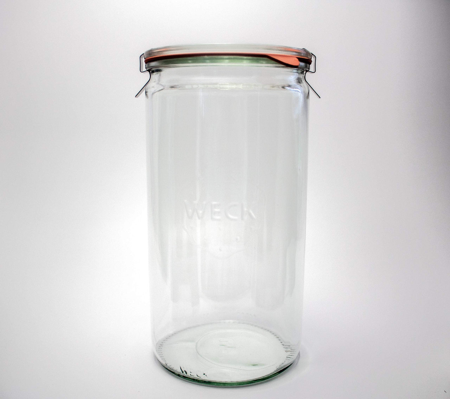 Weck Jar 974 Glass Jars 1.5L with Large Storage Capacity Preserving Jars with Airtight Lids Suitable for Pickling - 1 Jar with Glass Lid & Wooden Lid 54 fl. oz