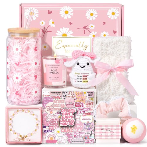 Gifts for Teenage Girls, Teen Girl Gifts Trendy Stuff, Birthday Gifts Preppy Valentines Day Gift for Teen Girls Coquette Cute Set for Girly Tween 12-14 Sweet 16-18 Daughter Sister Niece Friend Pink