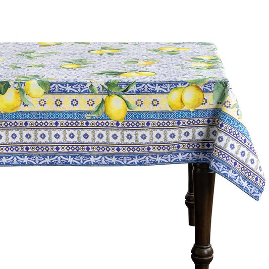 Maison d' Hermine Table Cloth Rectangle Table 100% Cotton 70 x 120 Inches Tablecloth Reusable Decorative for Dining Kitchen Room Farmhouse Home Gifts for Mothers Day Spring Summer - Citrus