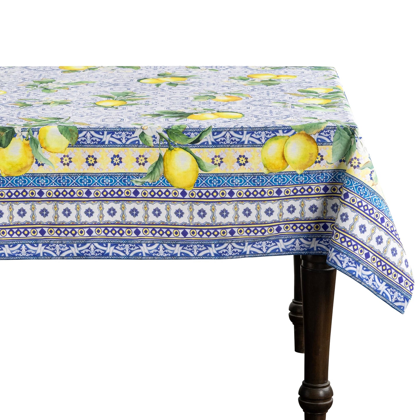 Maison d' Hermine Table Cloth Rectangle Table 100% Cotton 54 x 72 Inches Tablecloth Reusable Decorative for Dining Kitchen Room Farmhouse Home Gifts for Mothers Day Spring Summer - Citrus