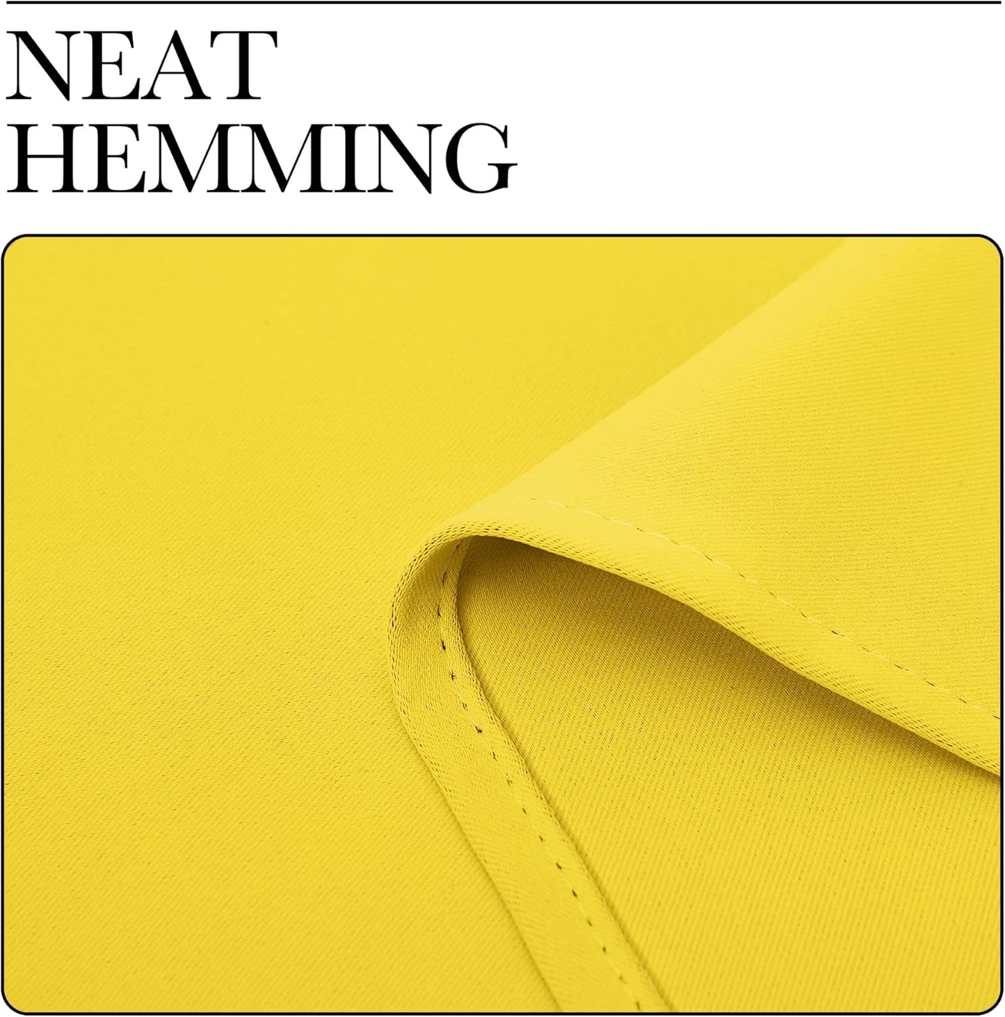 NICETOWN Thermal Insulated Bedroom Curtain Panels - Solid Grommet Drapes, Bright Yellow, 55x68 Inches
