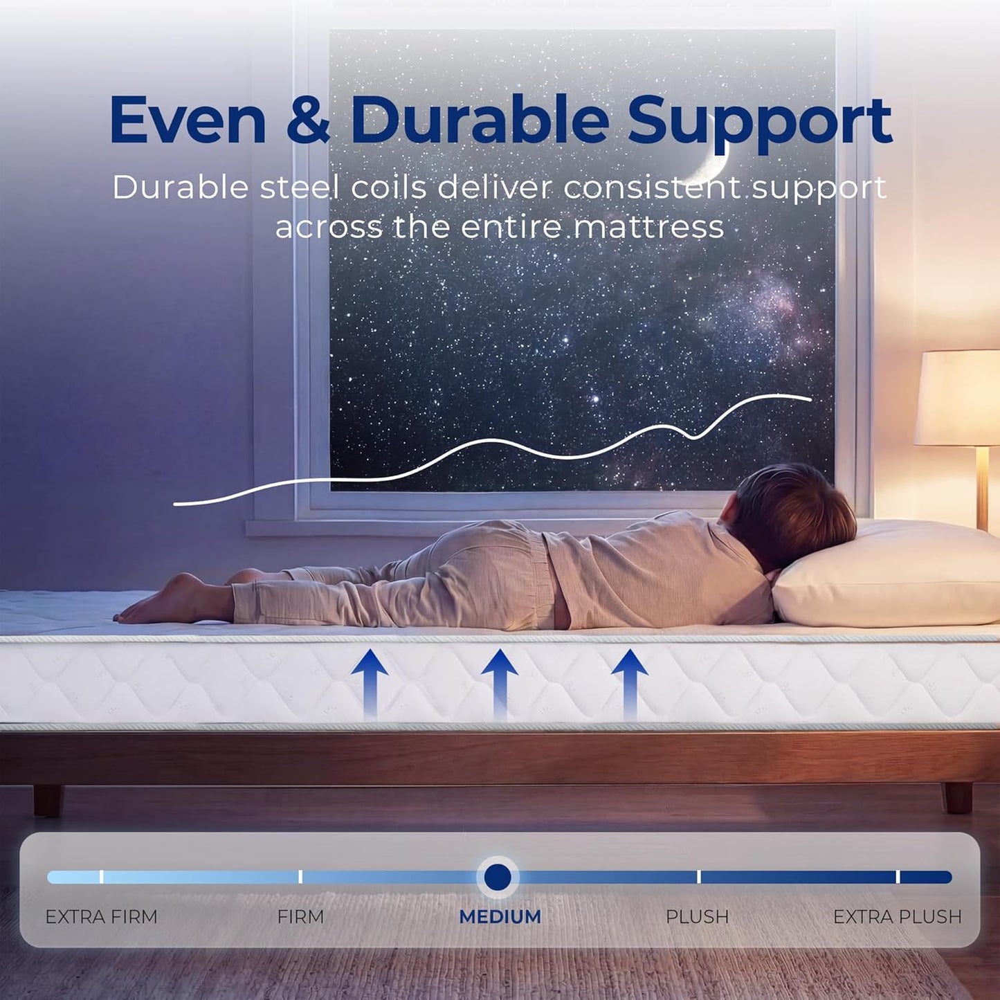 Neo Sleep Twin Size Mattress - 8-Inch Hybrid Comfort with Cooling Gel Memory Foam & Pressure Relief