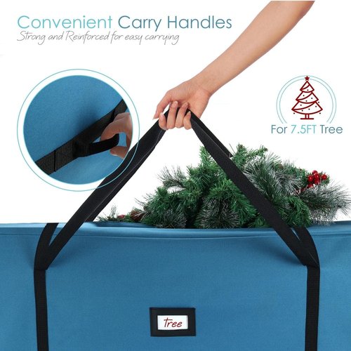 Hearth & Harbor Christmas Tree Storage Bag - Durable 600D Oxford with Reinforced Handles | Fits 7.5 & 9 FT Trees