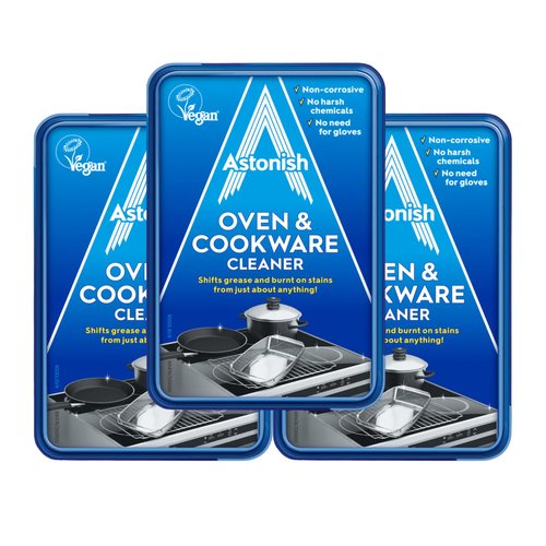 Astonish Oven & Cookware Cleaning Paste For Glass, Appliances, Ceramics, Stovetop & Pyrex - All Purpose Kitchen Cleaner - Stainless Steel Degreaser Removes Baked On Grease & Grime, 150g Tub (3 Pack)
