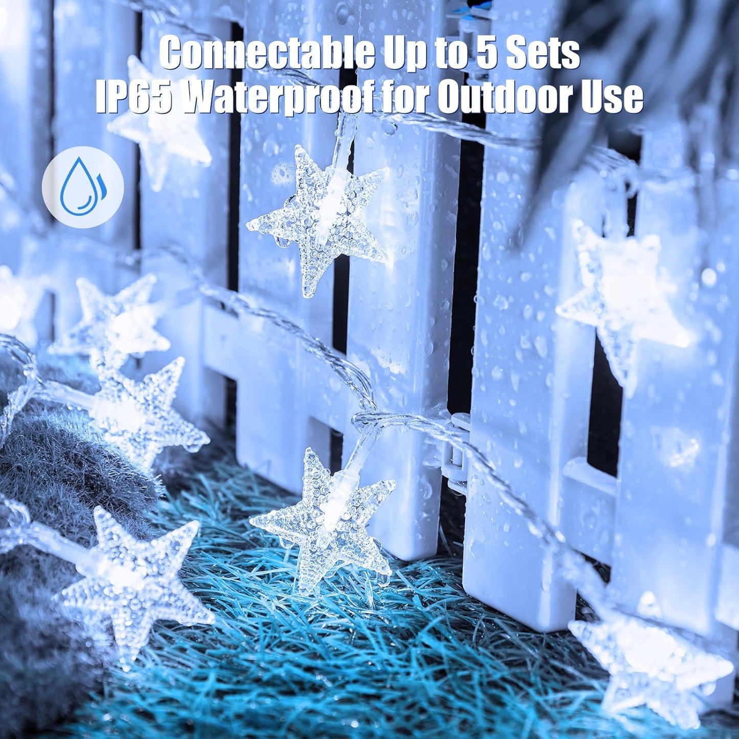 Star String Lights - 33 ft 100 LED Waterproof Fairy Lights with Remote & Timer | Perfect for Bedroom, Patio, Party