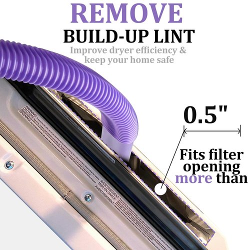 Fullclean Dryer Vent Lint Vacuum Attachments Hose for Dyson Gen5 V15 V15s V12 V11 V10 V9 V8 V7 Detect Absolute Cyclone Outsize Slim Nozzle Crevice Flexible Lint Removal Tool Dryer Vent Cleaner Kit