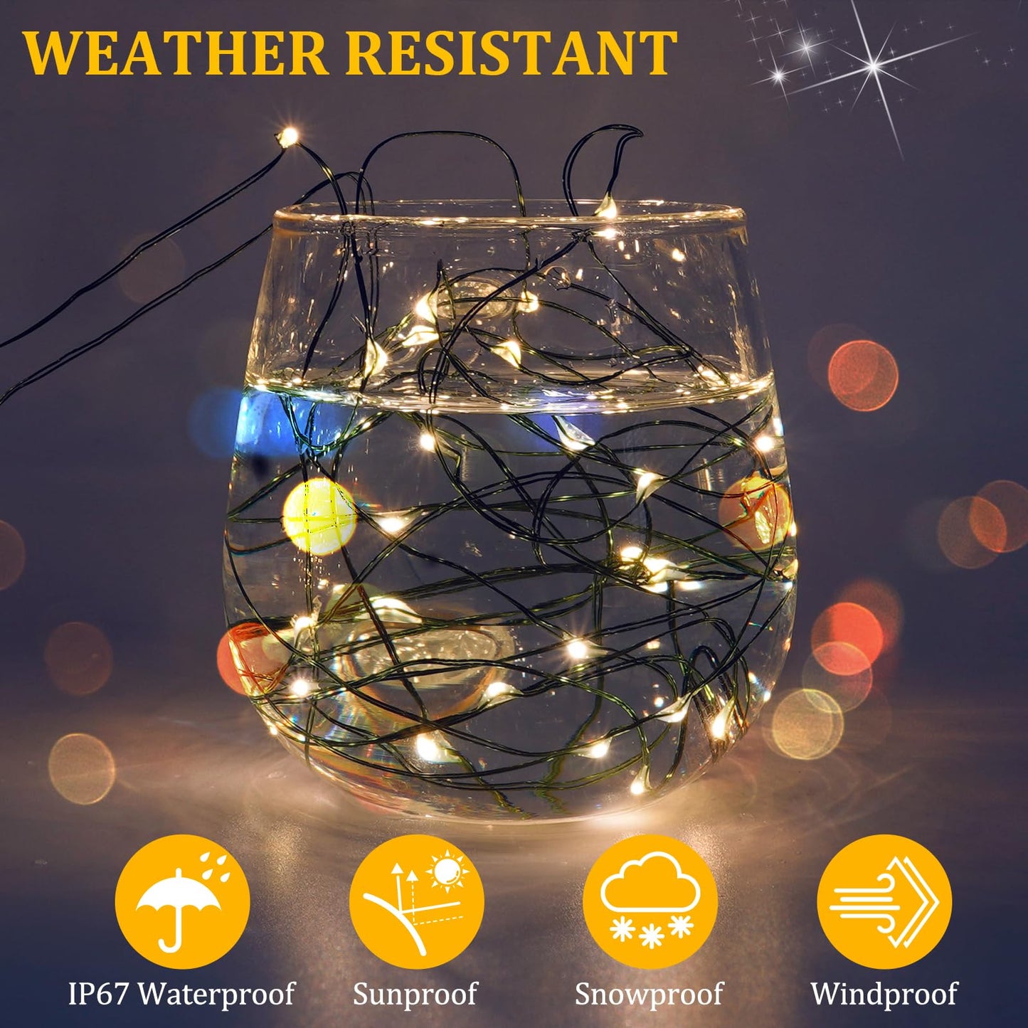 Kangheshun Timer Battery Twinkle Mini Fairy Lights, 1 Pack 200 LED 33ft Dark Green Wire,Firefly Starry LED String Lights Warm White for Wedding Party Christmas Tree Decorations Bedroom Decor