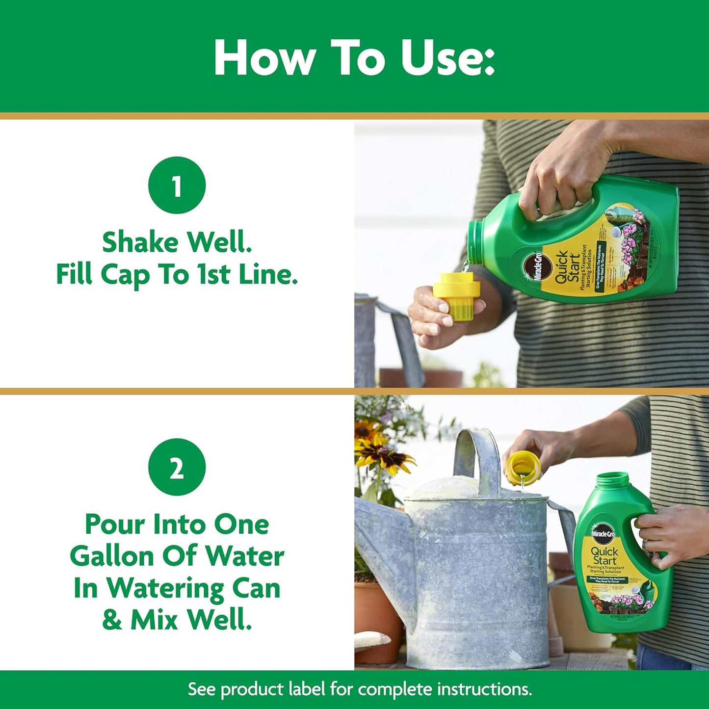 Miracle-Gro Quick Start Liquid Fertilizer - Ideal for Seedlings & Transplants, 48 Fl. Oz.