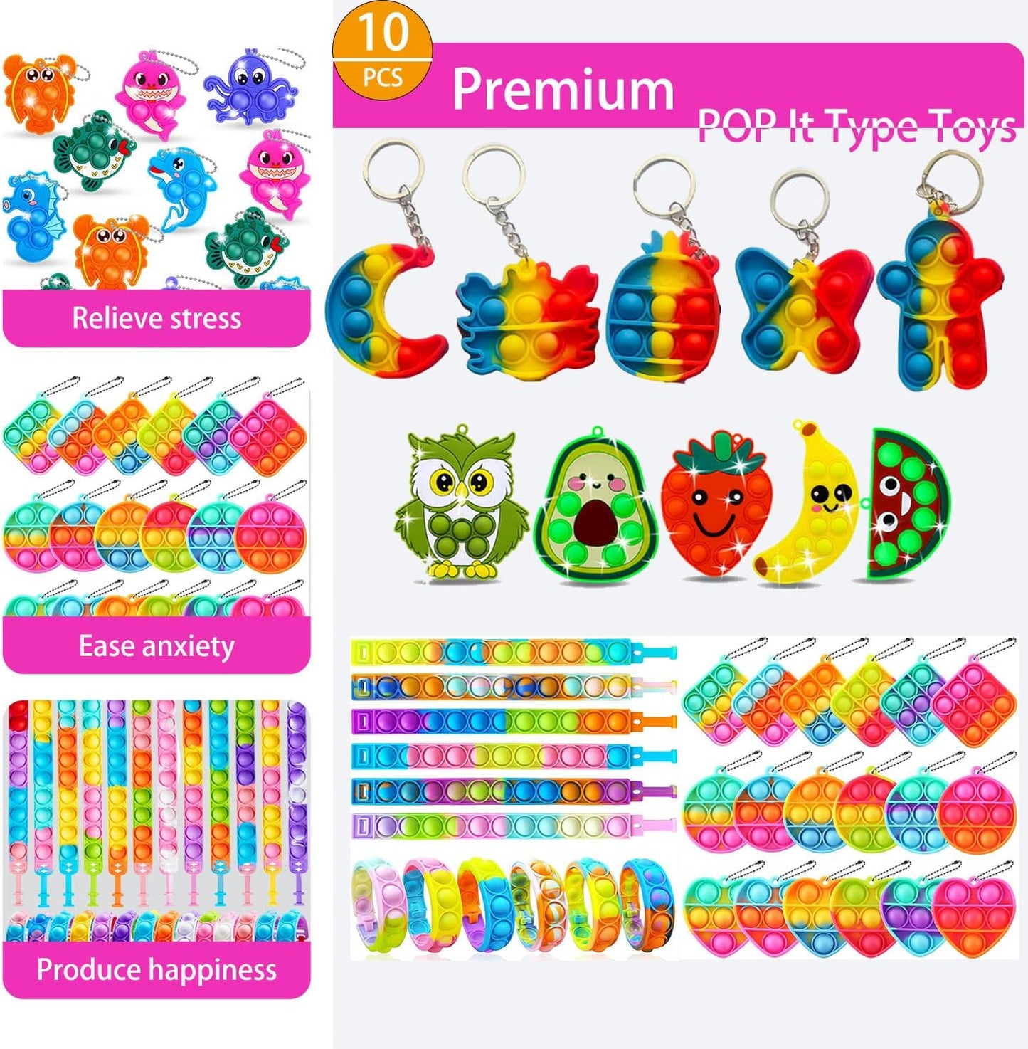 Skiennix 136 Pcs Kids Party Favors - 5-in-1 Classroom Prize Box for Ages 4-10 | Carnival Treasure Box Stuffers