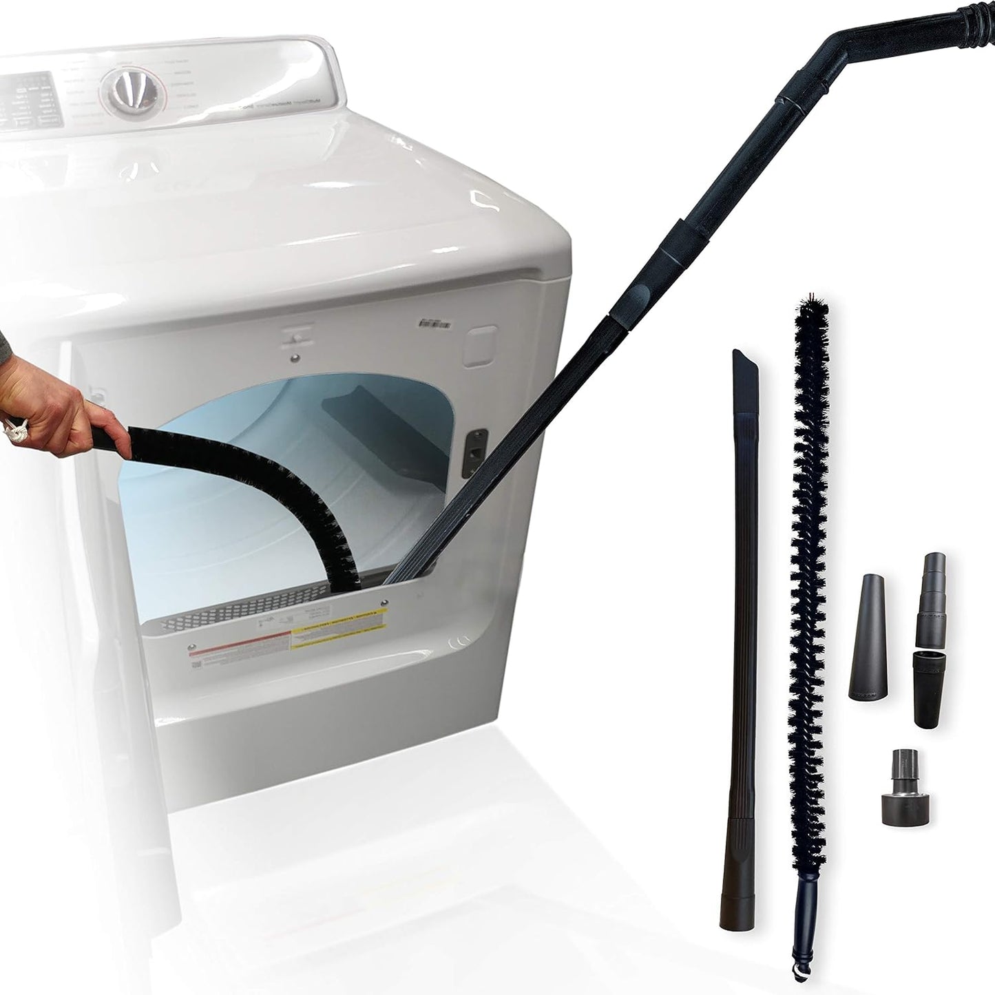 Skiennix Dryer Vent Cleaner Kit - Vacuum Attachment & Brush for Efficient Lint Removal