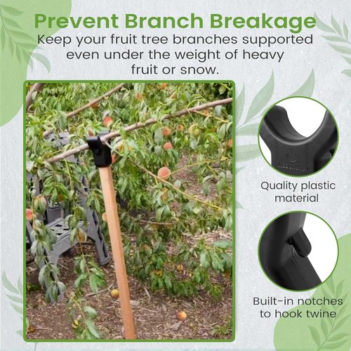 Adjustable Aluminum Tree Support Pole - Prevents Branch Breakage, Holds Up to 100 lbs, 16”-74” (2-Pack)