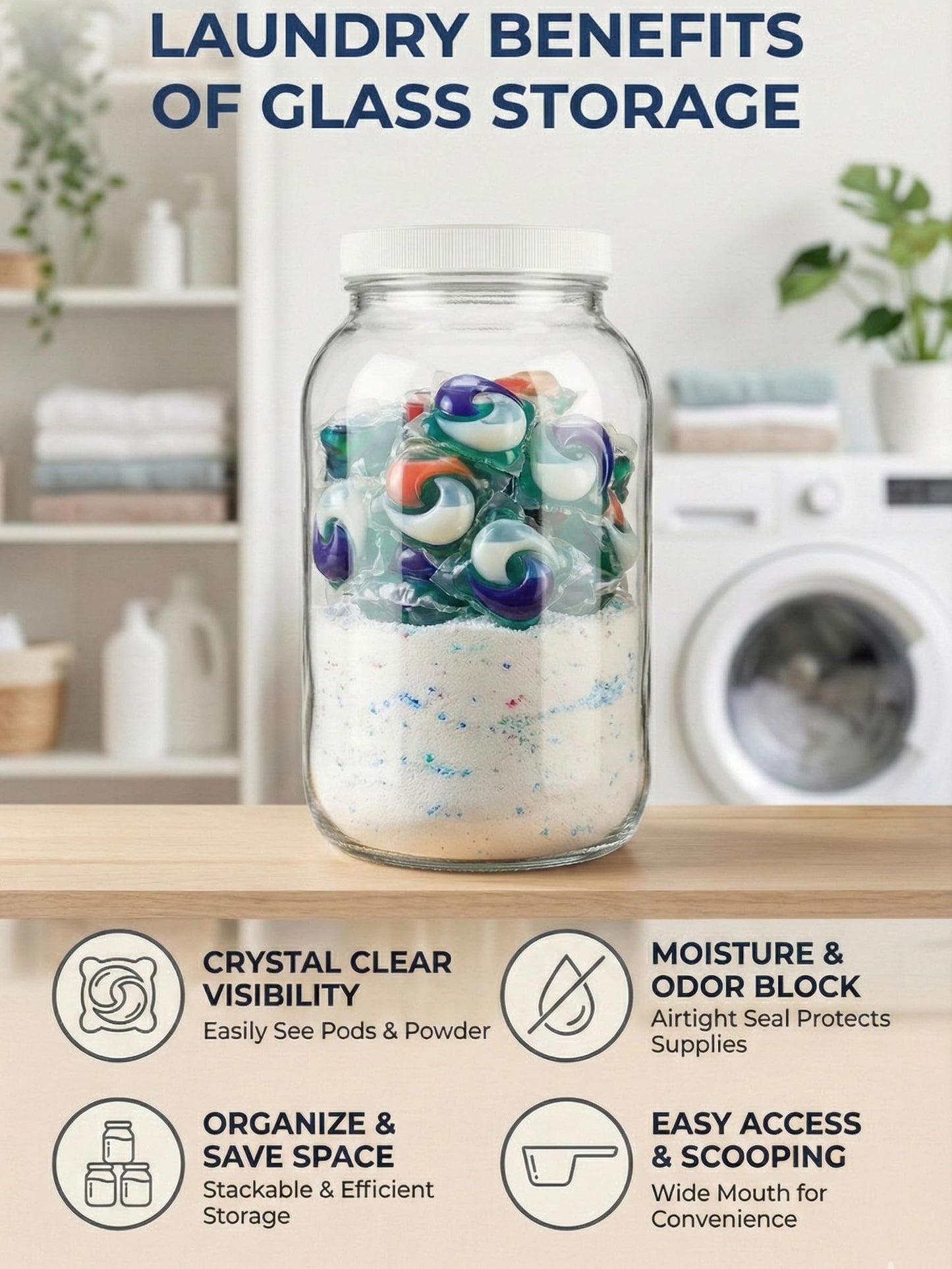 Sally's Organics Large 1 Gallon Glass Jars with Lids - Made in the USA - Wide Mouth BPA-Free Lid, Chalk Labels – Sun Tea, Fermenting, Kombucha, Pickling, and Cookie Storage Jar – USDA, Dishwasher Safe