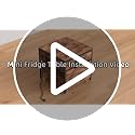 MAJALiS Mini Fridge Riser Stand Table with Storage & Power Outlet, Black