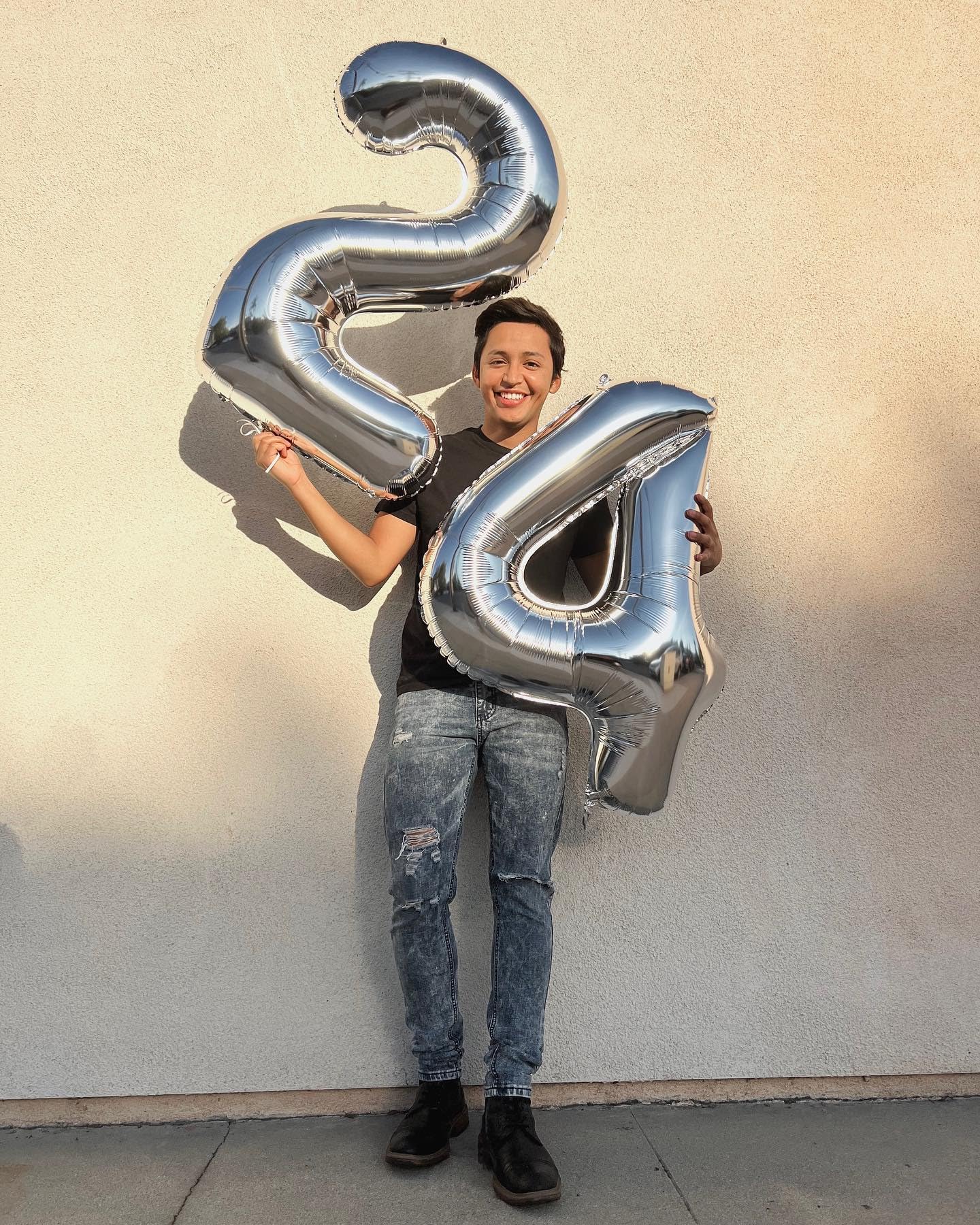Silver 4 Balloon, Number Balloons 40 Inch, 4th Silver Party Decorations, Four Large Numbers for Party Decor, Number 4 Balloon
